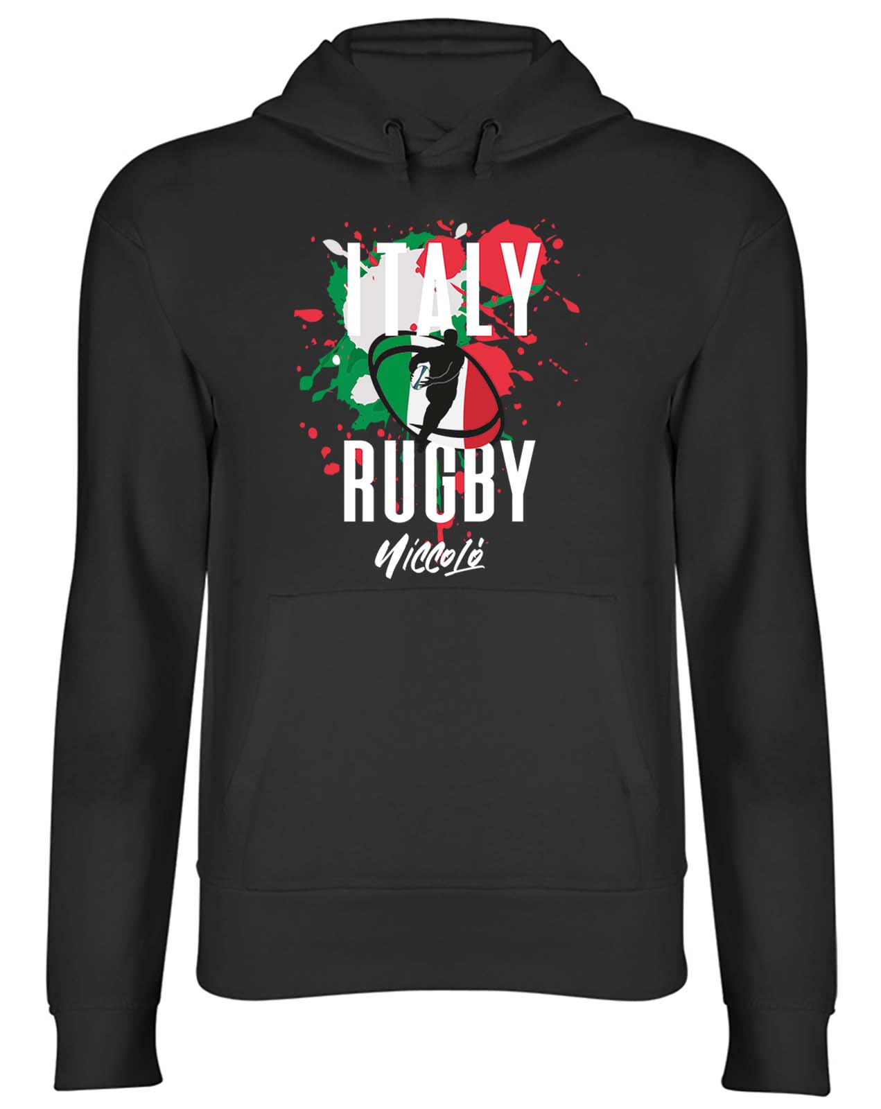 Personalised Italy Rugby Hoodie Mens Womens Supporter 6 Nations Union Top Gift